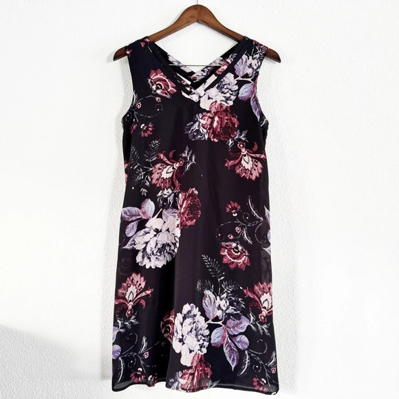 Maurices Small Black Floral Dress Elegant Chic Boho Feminine Summer - Picture 2 of 12